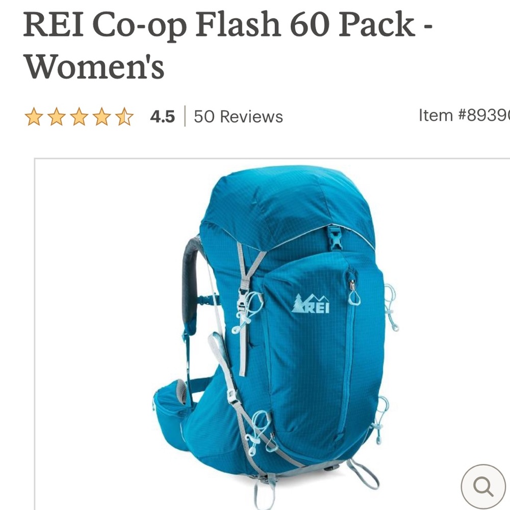 Re-listing - REI Co-op Flash 60 Backpack - Women’s XS